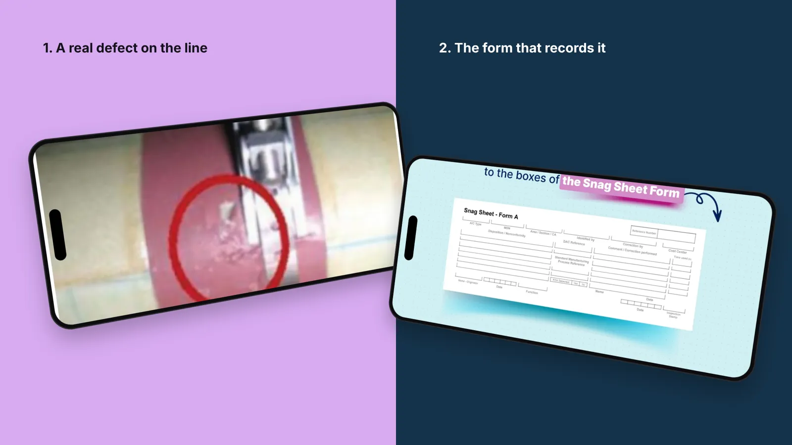 Drawn by hand: the project on two phones