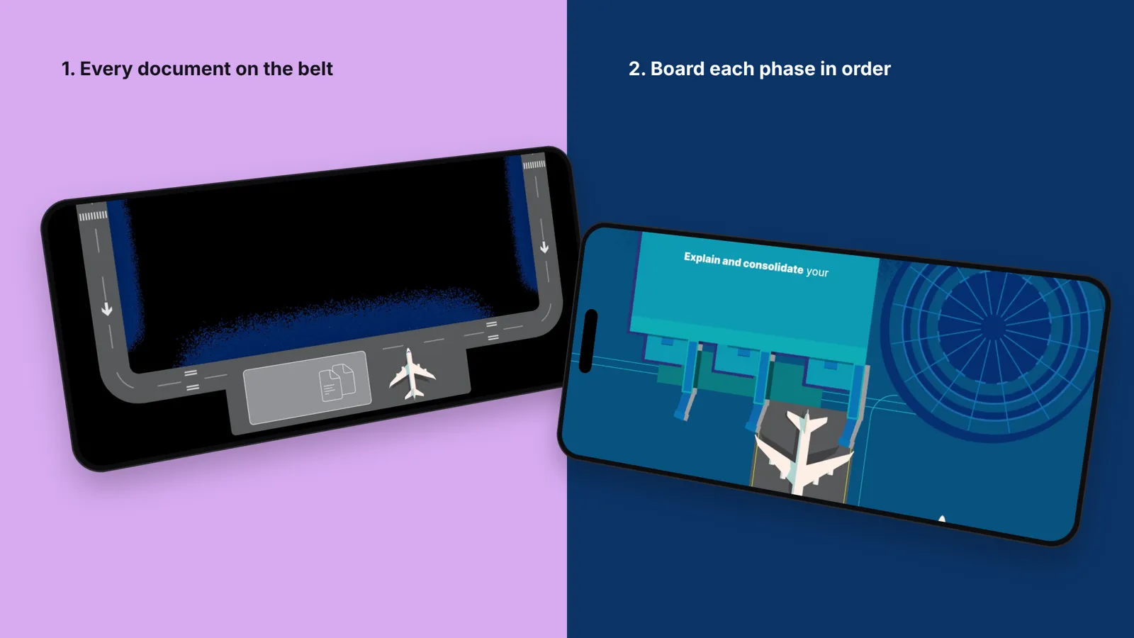 Cleared for take-off: the project on two phones