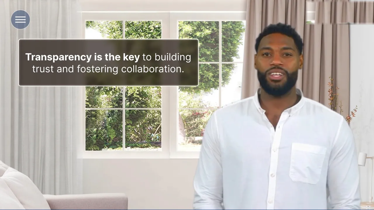 A presenter in the living room: transparency is the key to building trust
