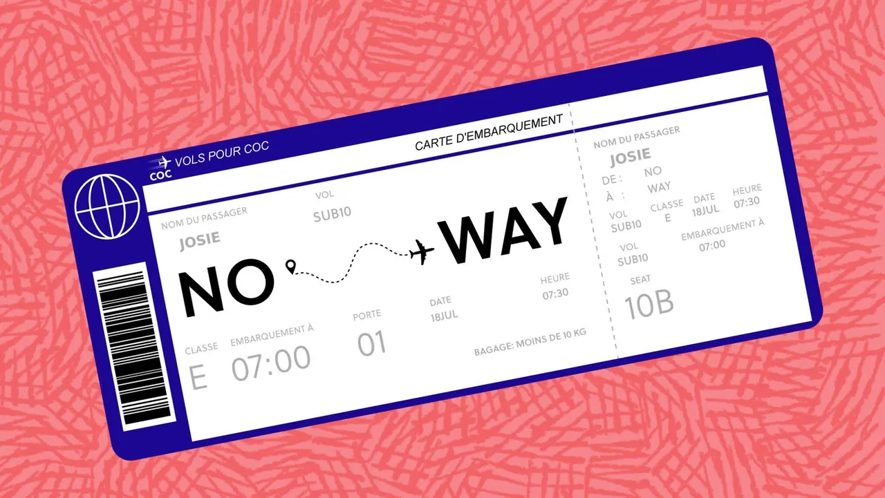 The same boarding pass in French