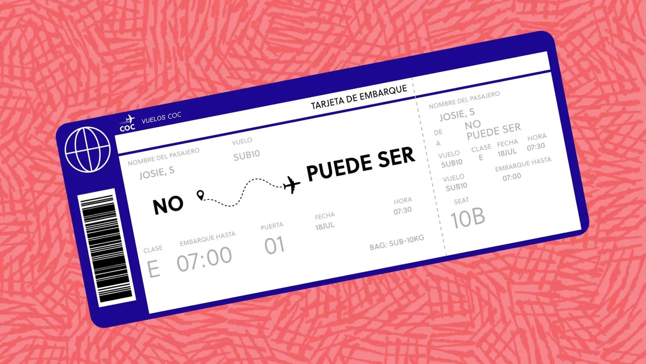 The boarding pass in Spanish: No puede ser