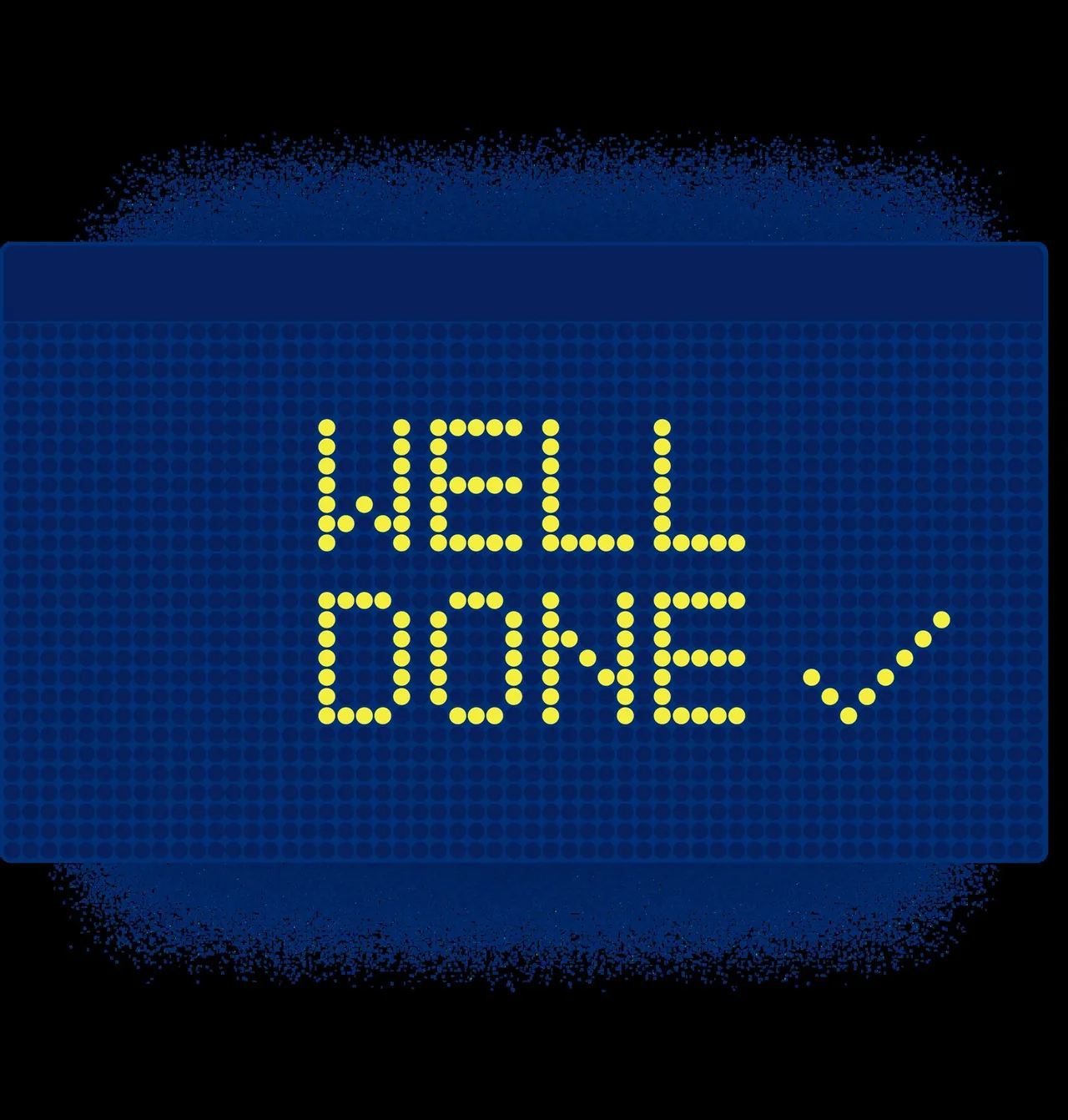 A departures board: well done