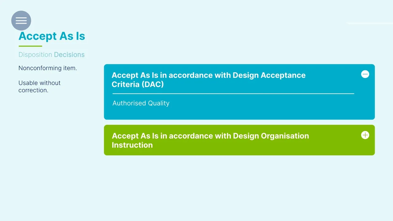 Accept as is, the first disposition decision