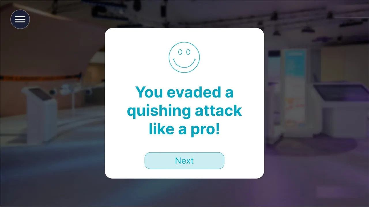You evaded a QR code phishing attack like a pro