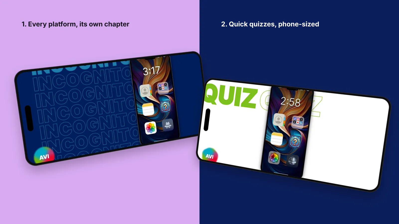 A course on a phone: the project on two phones