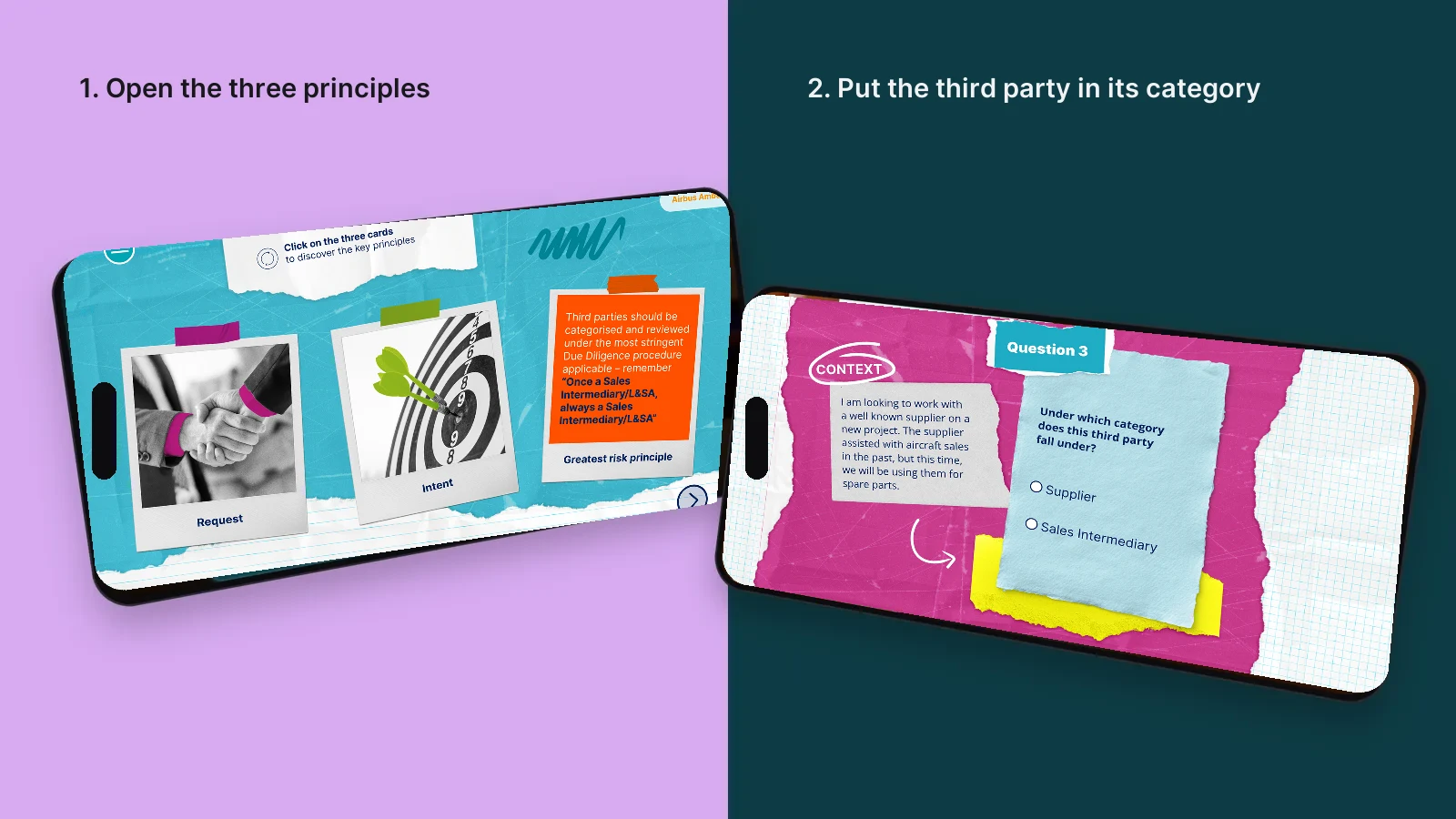 Third party categorisation: the project on two phones